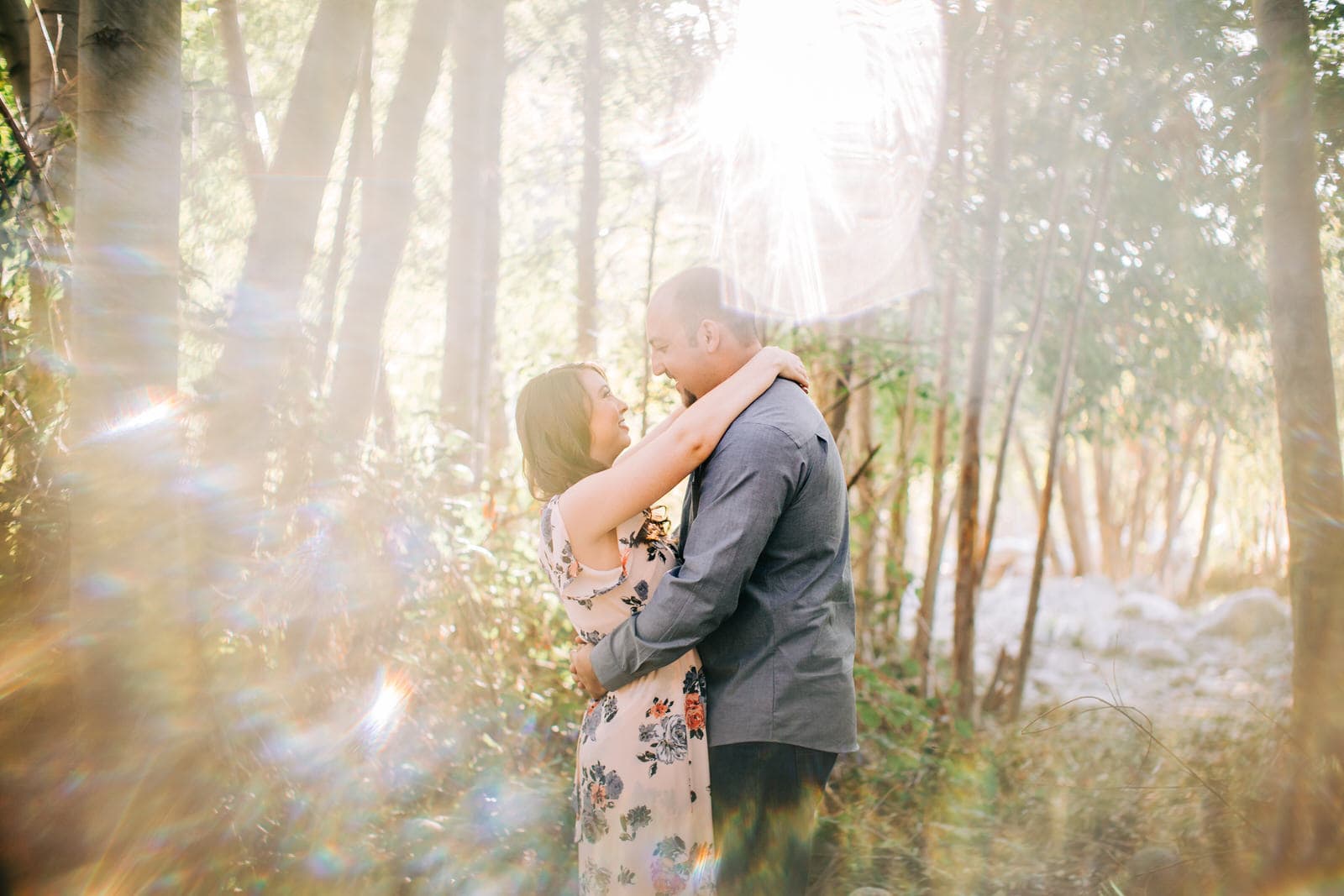 Forest Falls Mountain Engagement Fall Autumn California Wedding Photographer