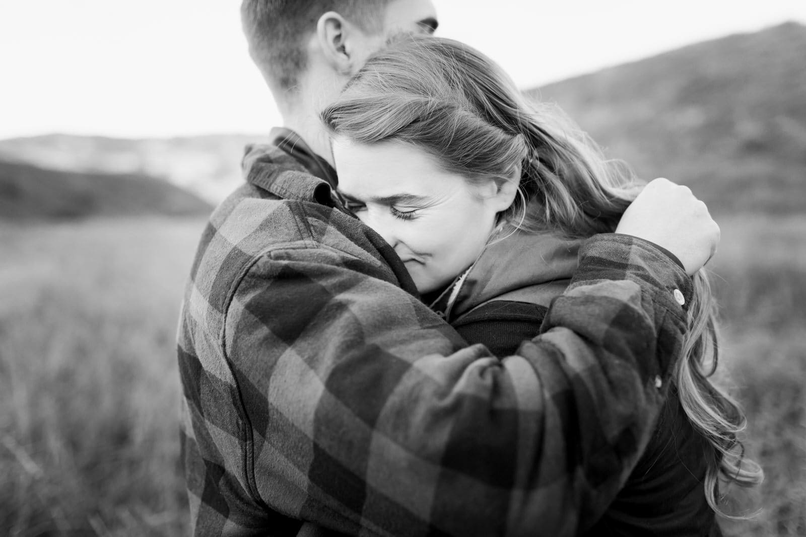 Hiking in redlands engagement photos