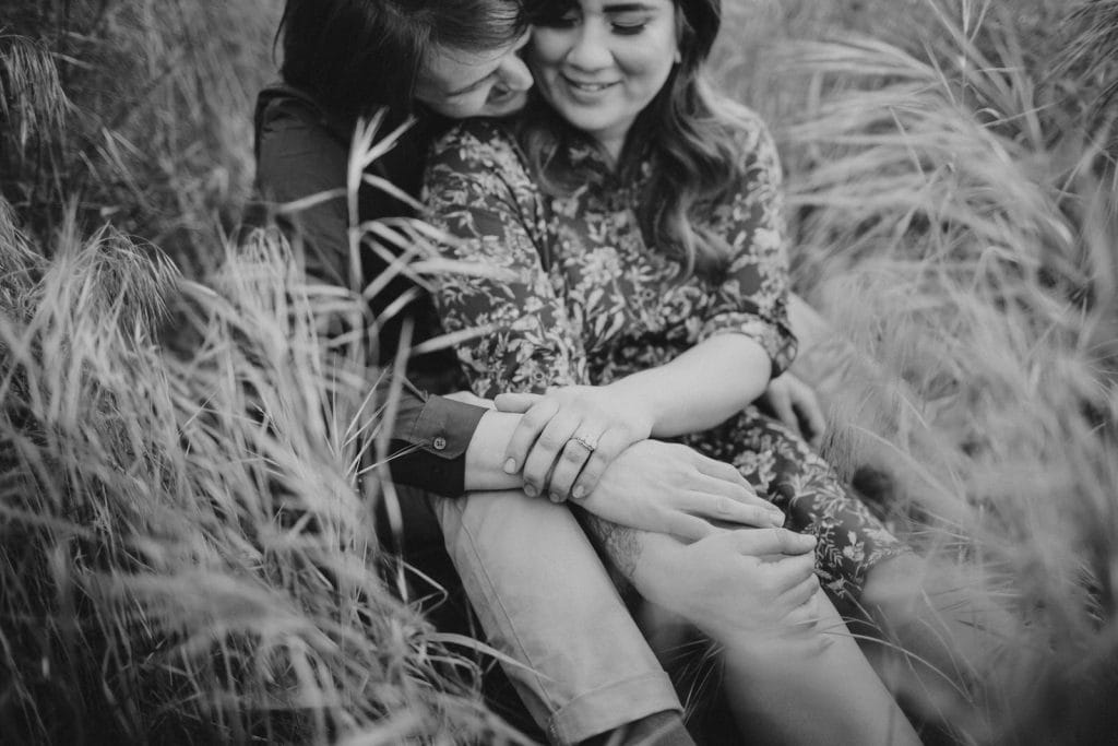 Romantic spring engagement photos in redlands