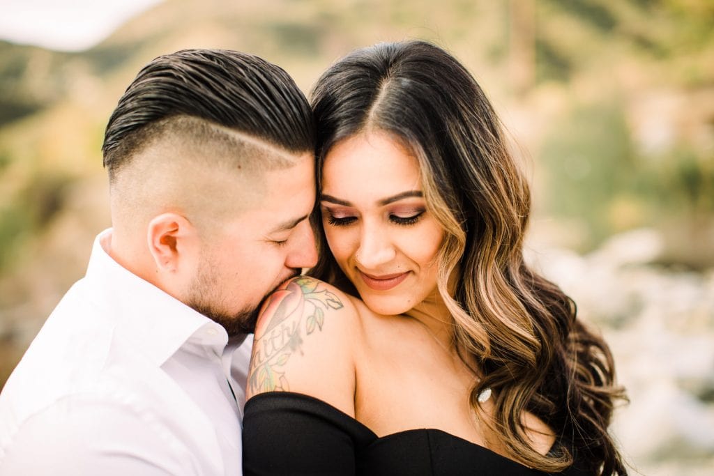 Forest Falls Engagement Tattooed Bride Tattooed Groom Redlands Wedding Southern California photographer