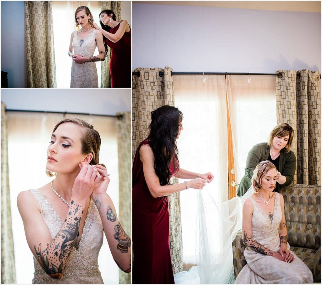 Black Bear Inn Forest Mountain Wedding Arnold Tattooed Bride