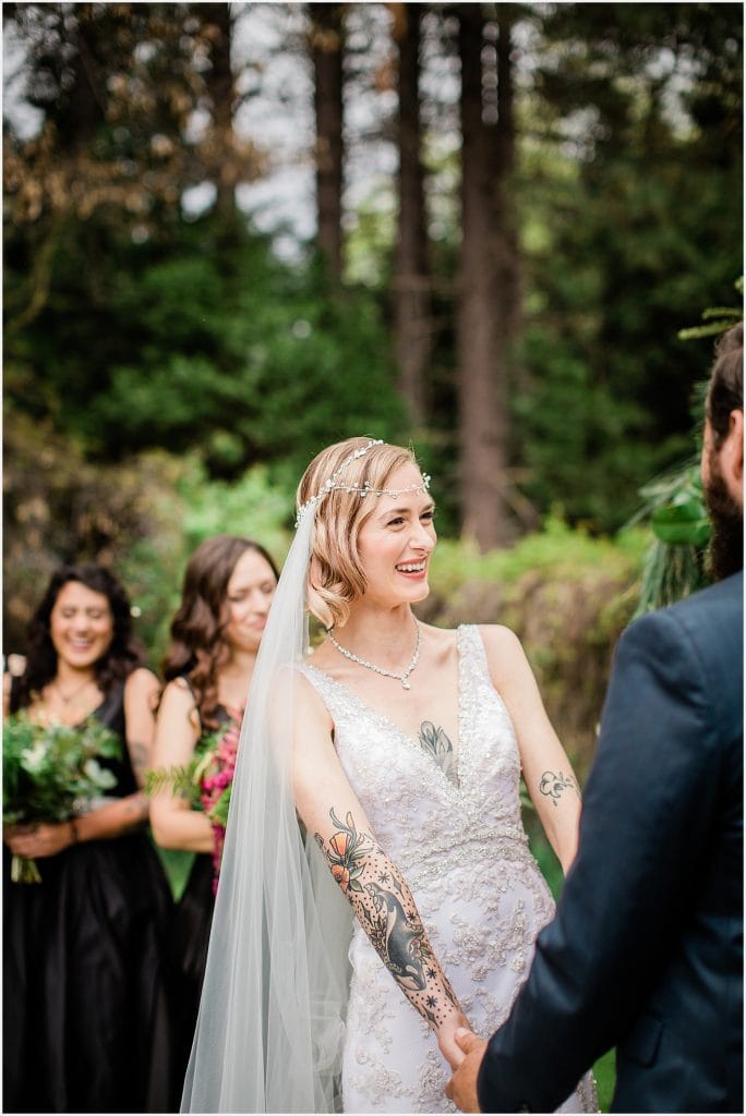 Black Bear Inn Forest Mountain Wedding Arnold Tattooed Bride