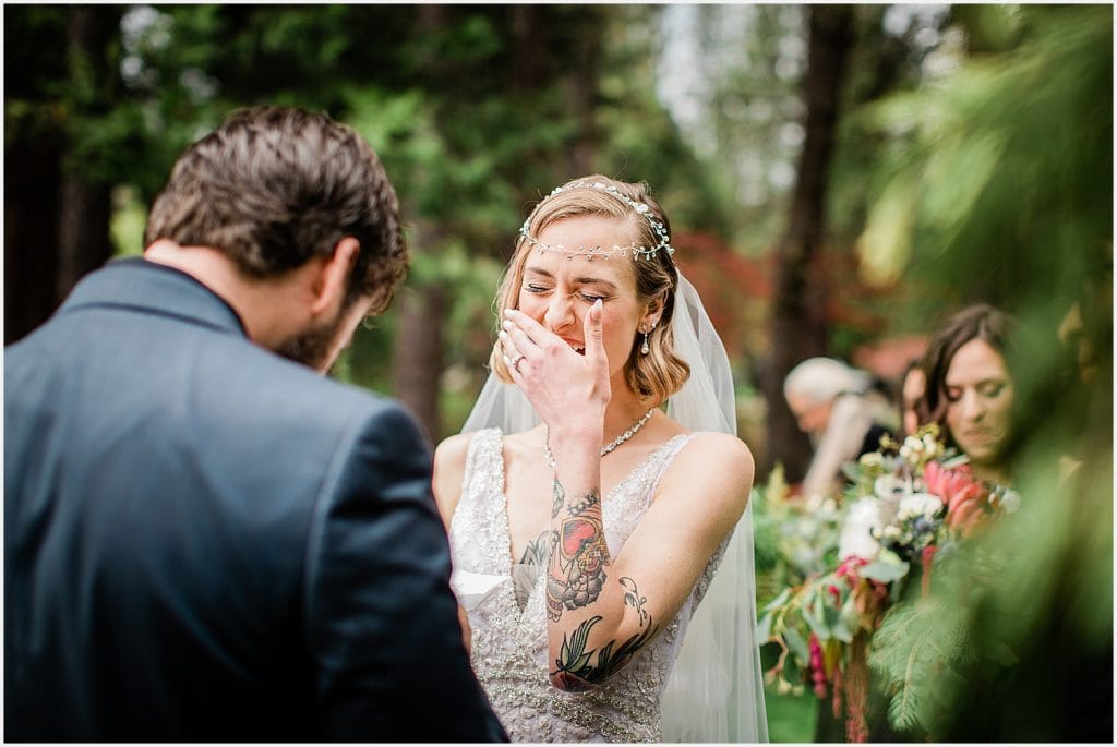 Black Bear Inn Forest Mountain Wedding Arnold Tattooed Bride