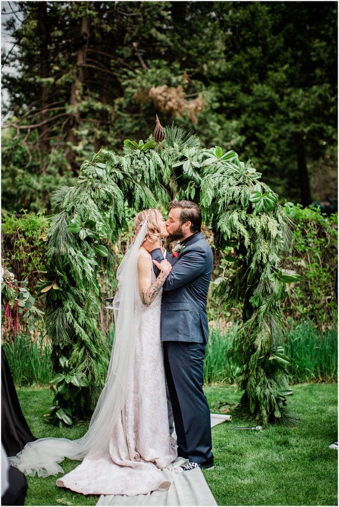 Black Bear Inn Forest Mountain Wedding Arnold Tattooed Bride