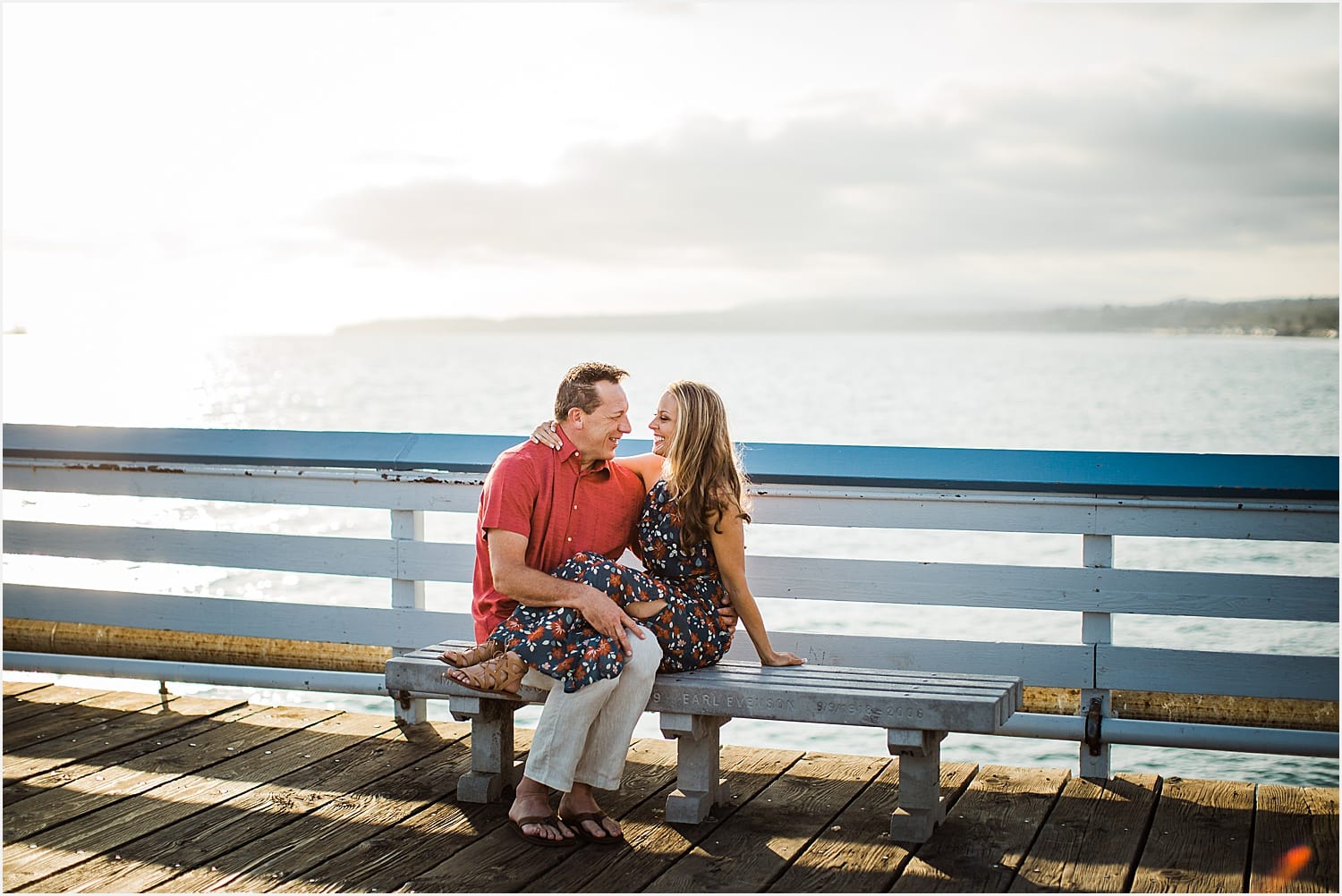 Southern California wedding photos Beach wedding photos San Clemente Pier engagement trash the dress