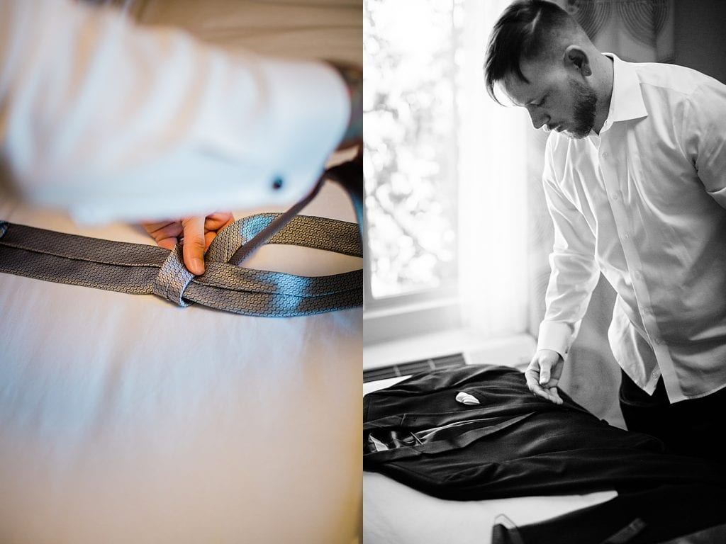 groom getting ready