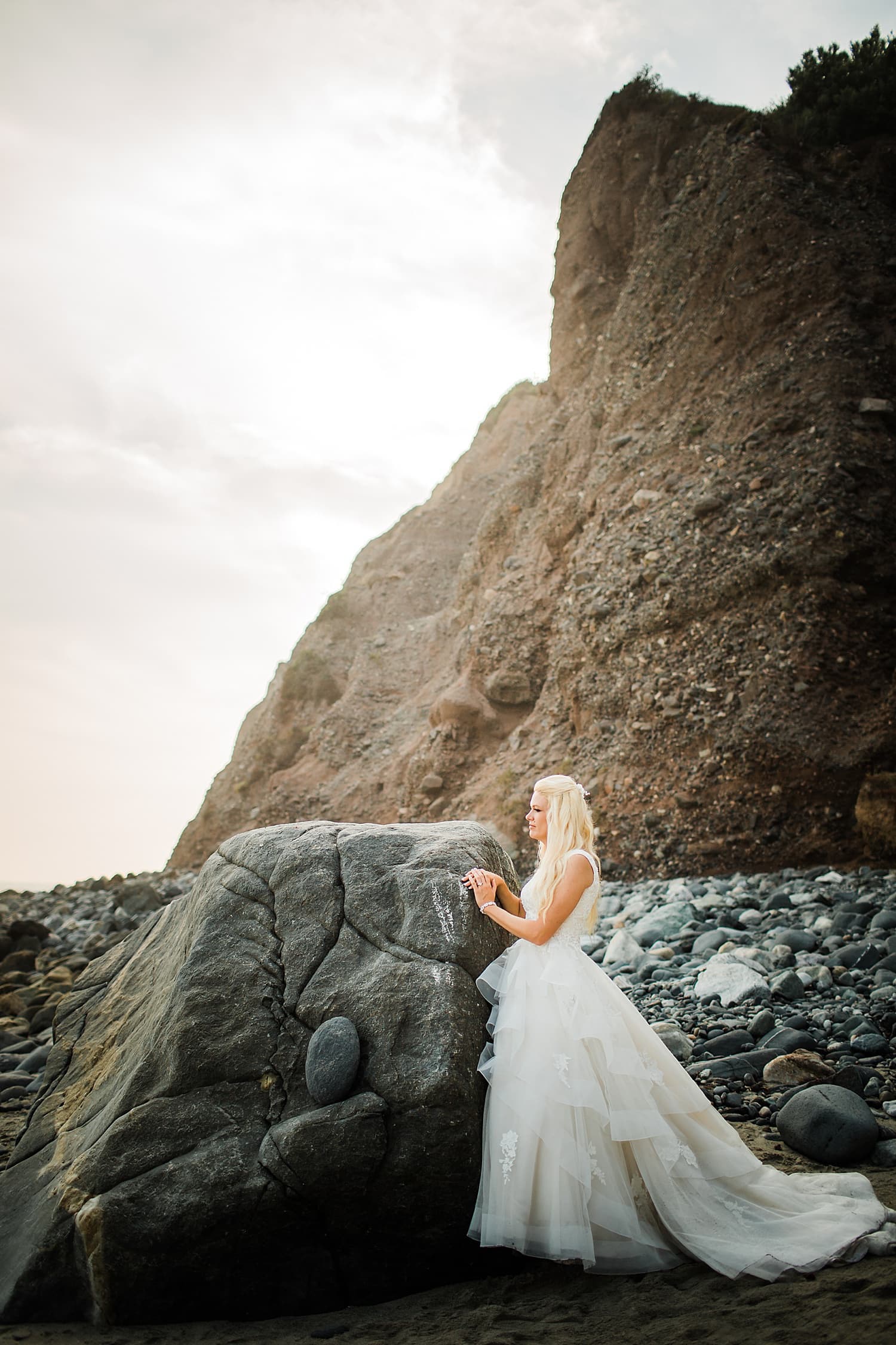 bride at the beach