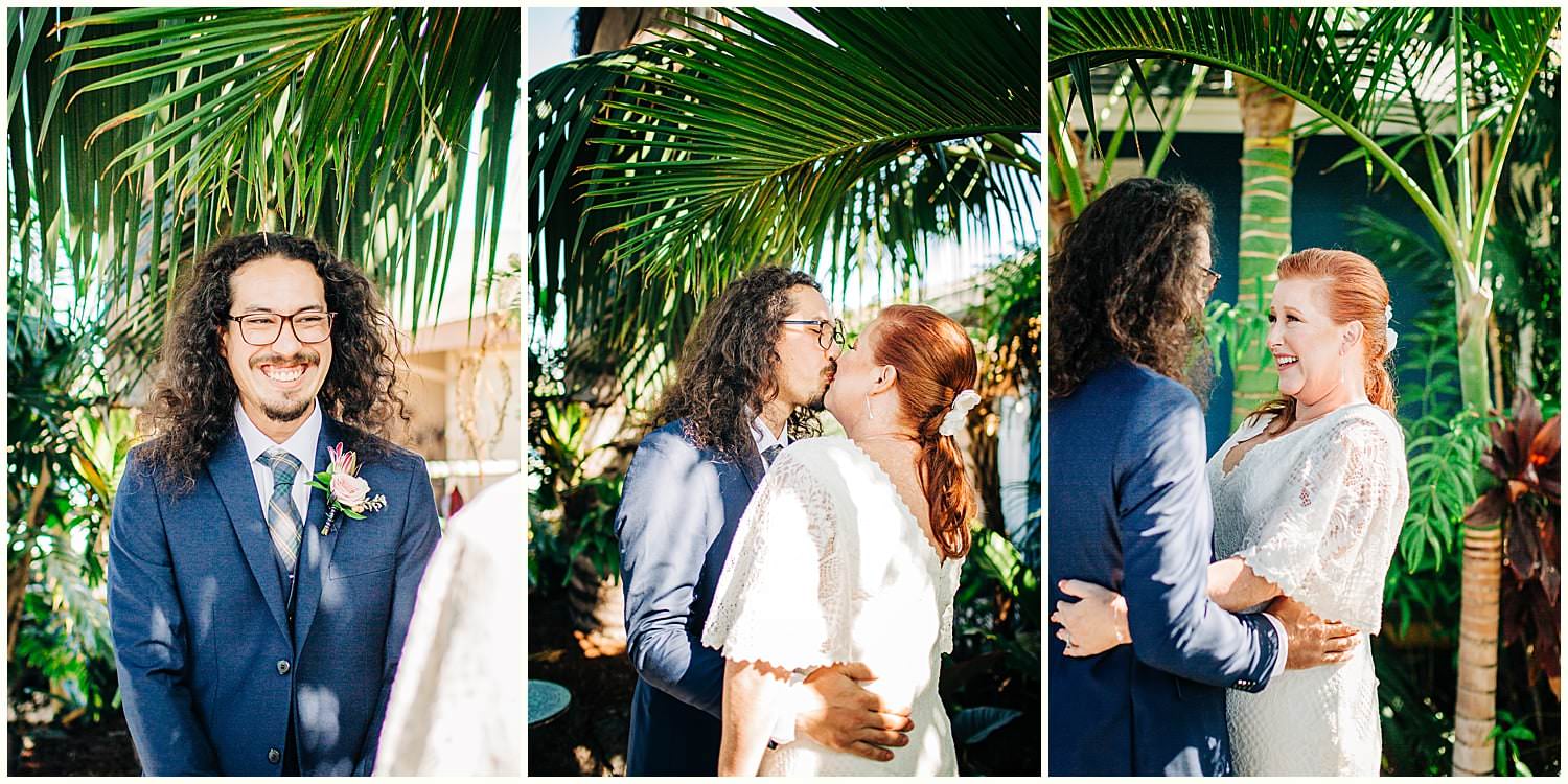 First-look-Tropical-elopement-backyard-wedding-micro-wedding-halloween-wedding-costa-mesa