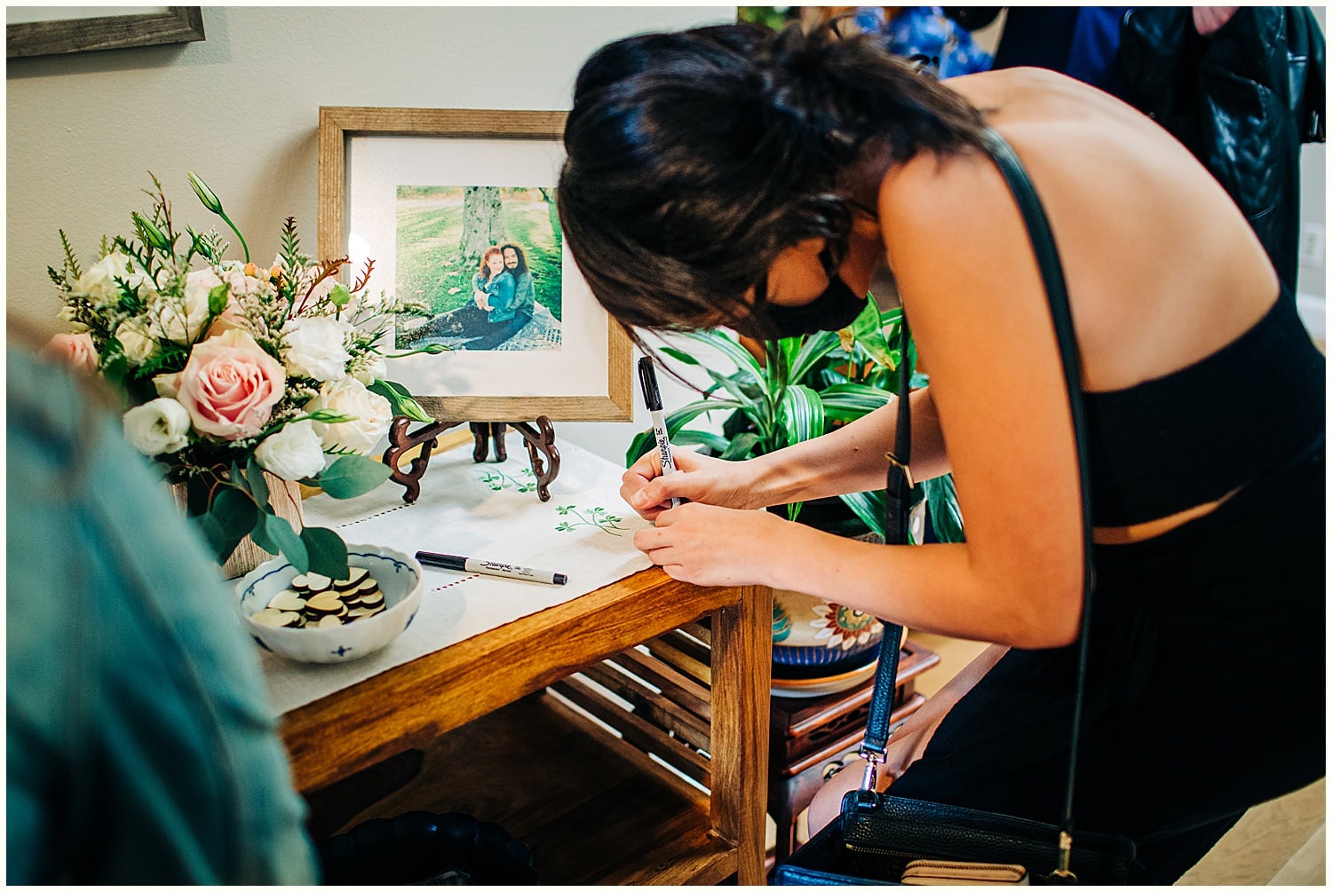 Guest book signed hearts