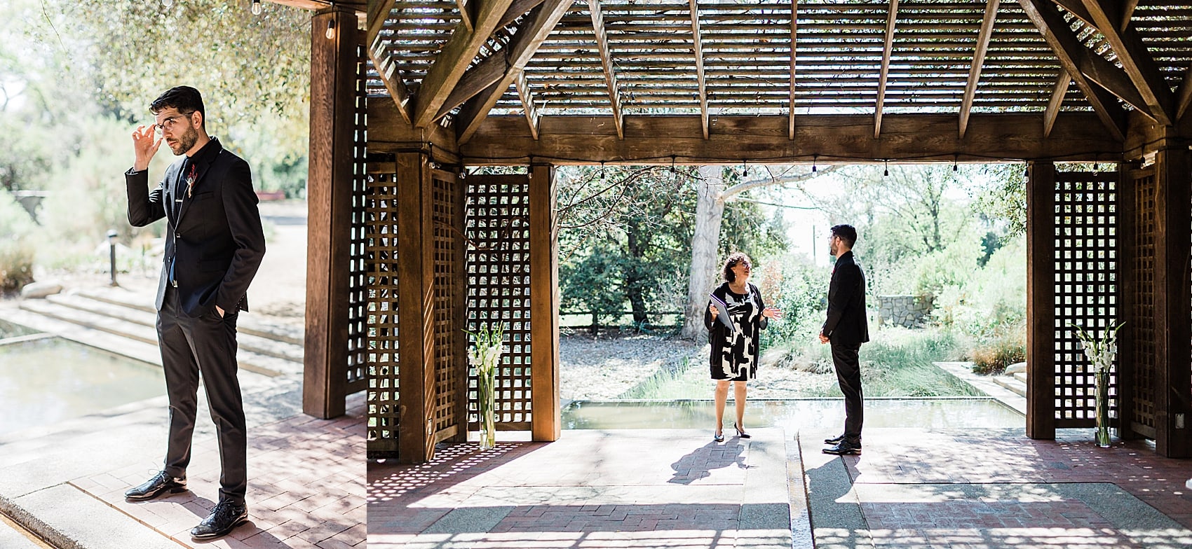 Wedding ceremony at California Botanic Garden in Claremont