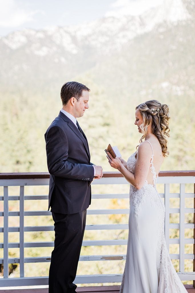 Private vows Idyllwild pine cove wedding