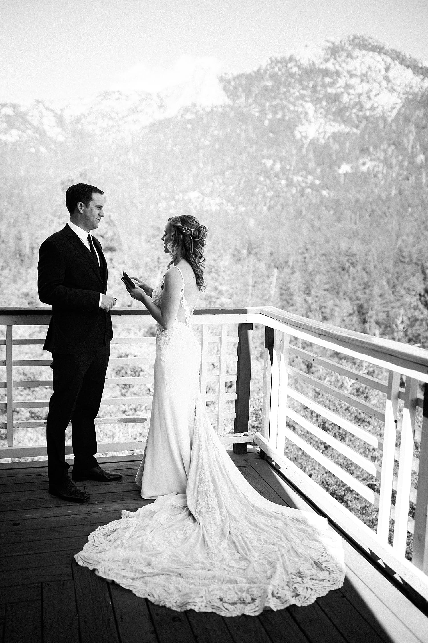 Private vows Idyllwild pine cove wedding