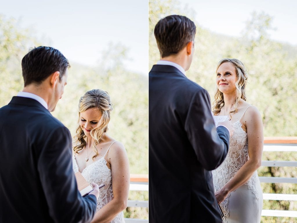 Private vows Idyllwild pine cove wedding