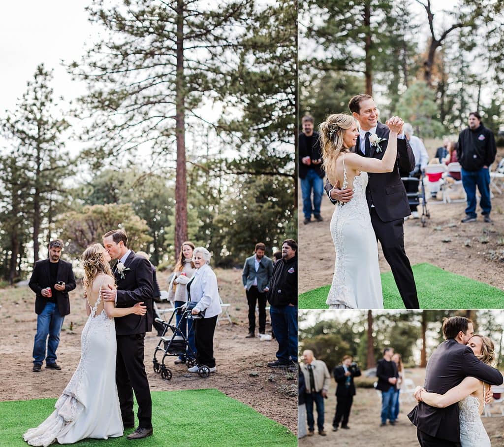 First dance spring mountaintop wedding