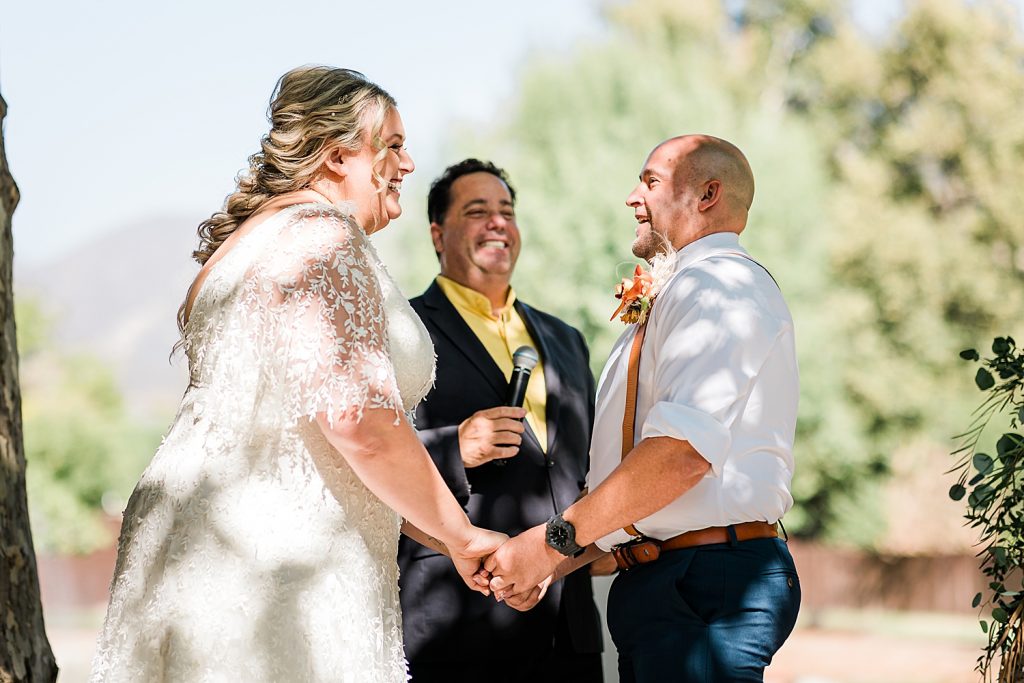 wedding ceremony lakeside hidden acres