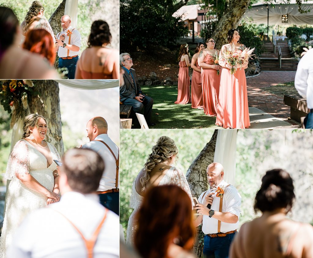 wedding ceremony hidden acres lakeside