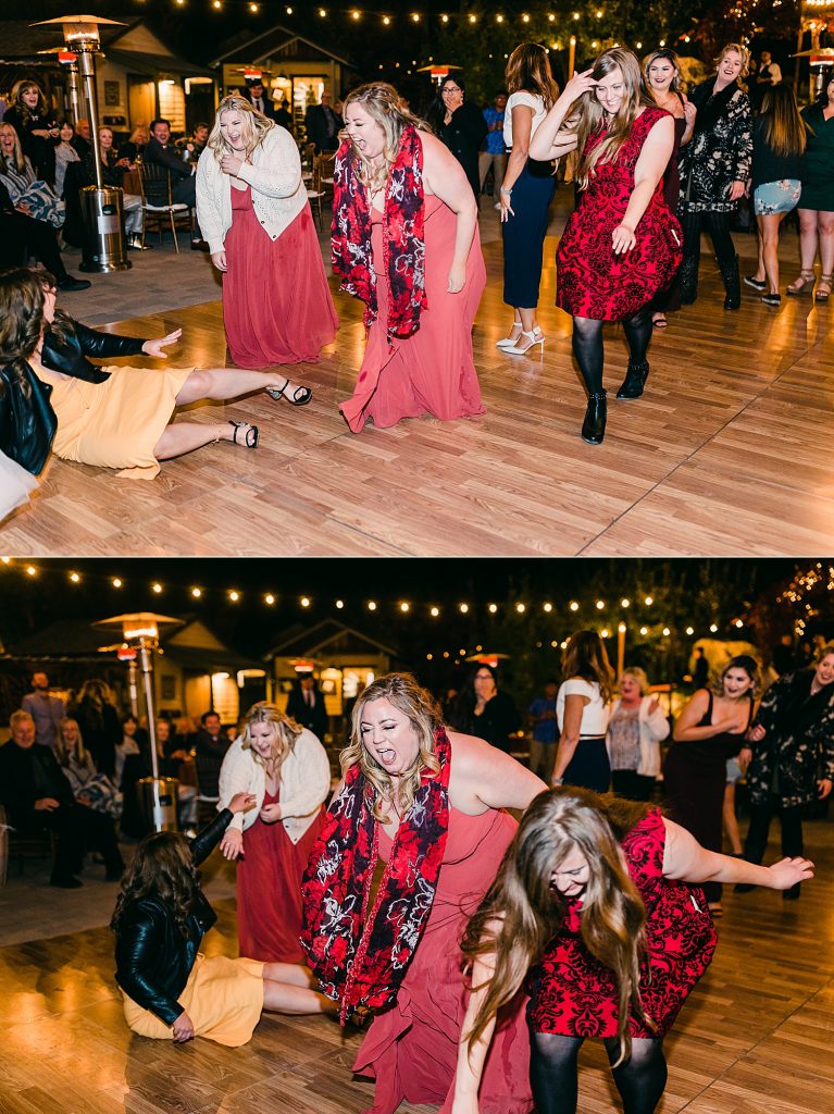 Funny bouquet toss