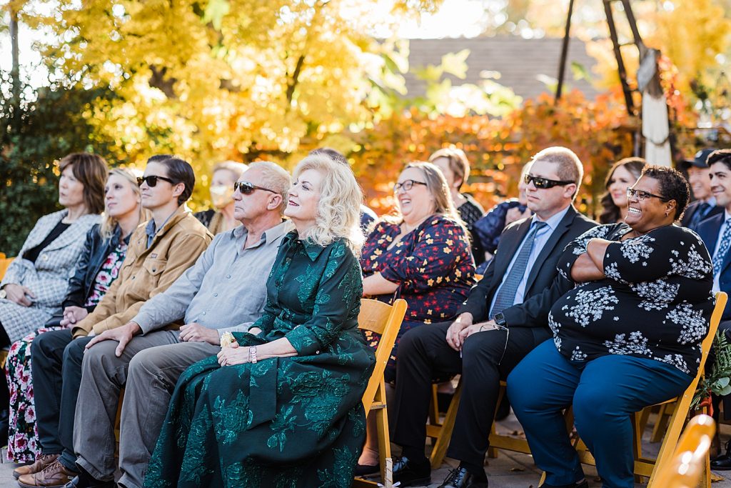 Guests at the wedding at the Homestead in Oak Glen