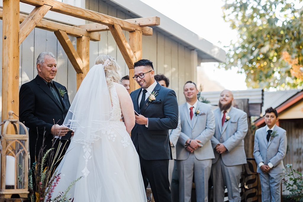 Fall wedding at the homestead in oak glen