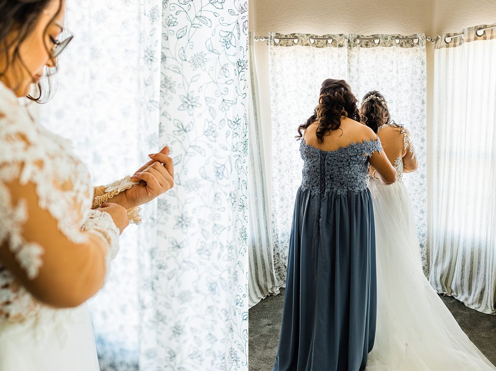 bride getting ready Nuevo wedding