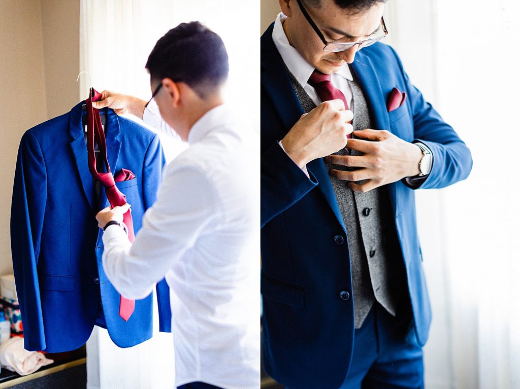 groom getting ready