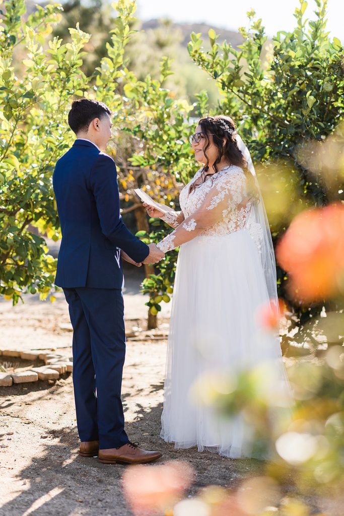 Private vows nuevo ranch wedding