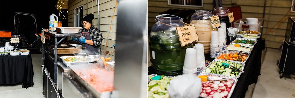 Taco truck at wedding