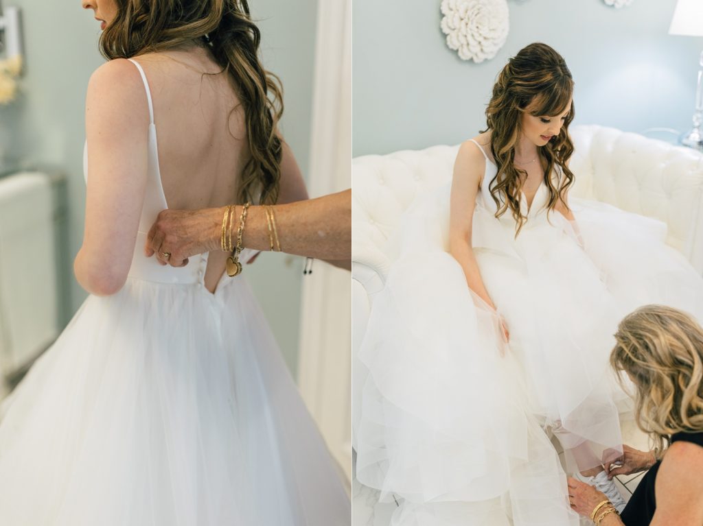 bride getting ready at villa de amore Temecula