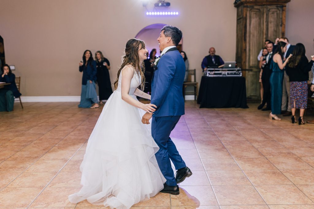 wedding reception dancing at villa de amore