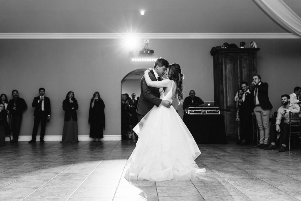 wedding reception dancing at villa de amore