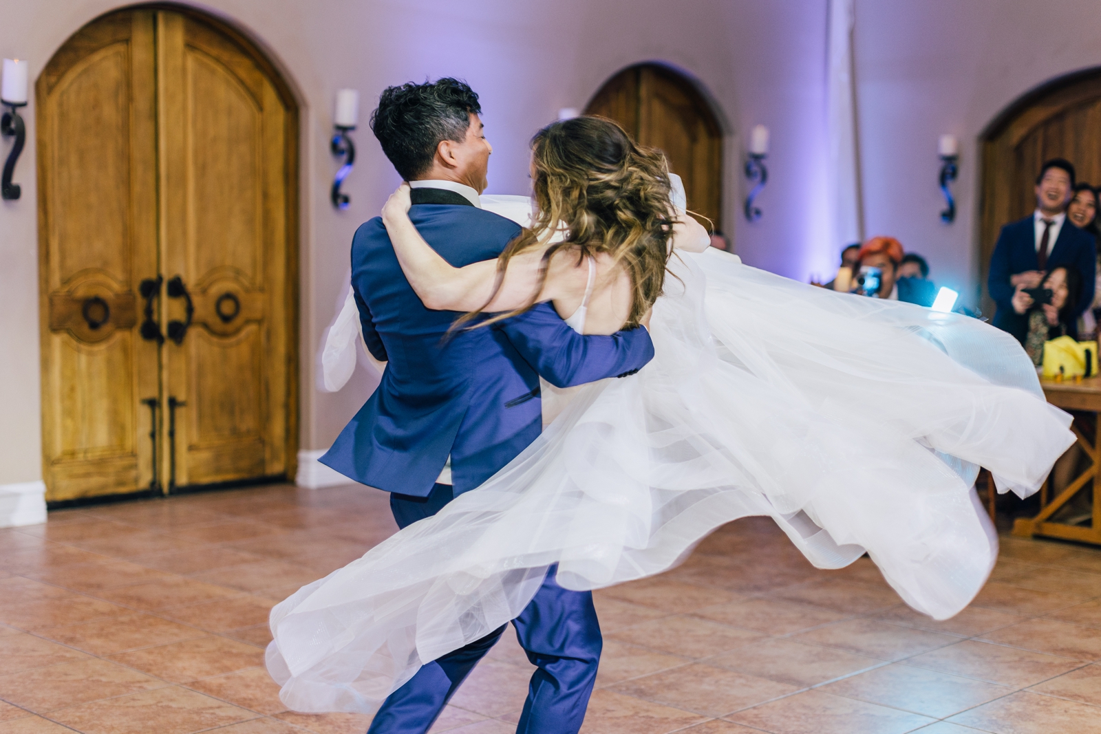 wedding reception dancing at villa de amore