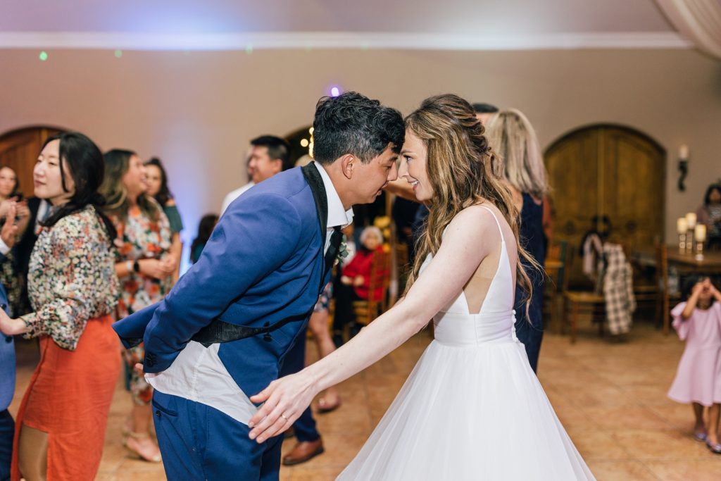 wedding reception dancing at villa de amore