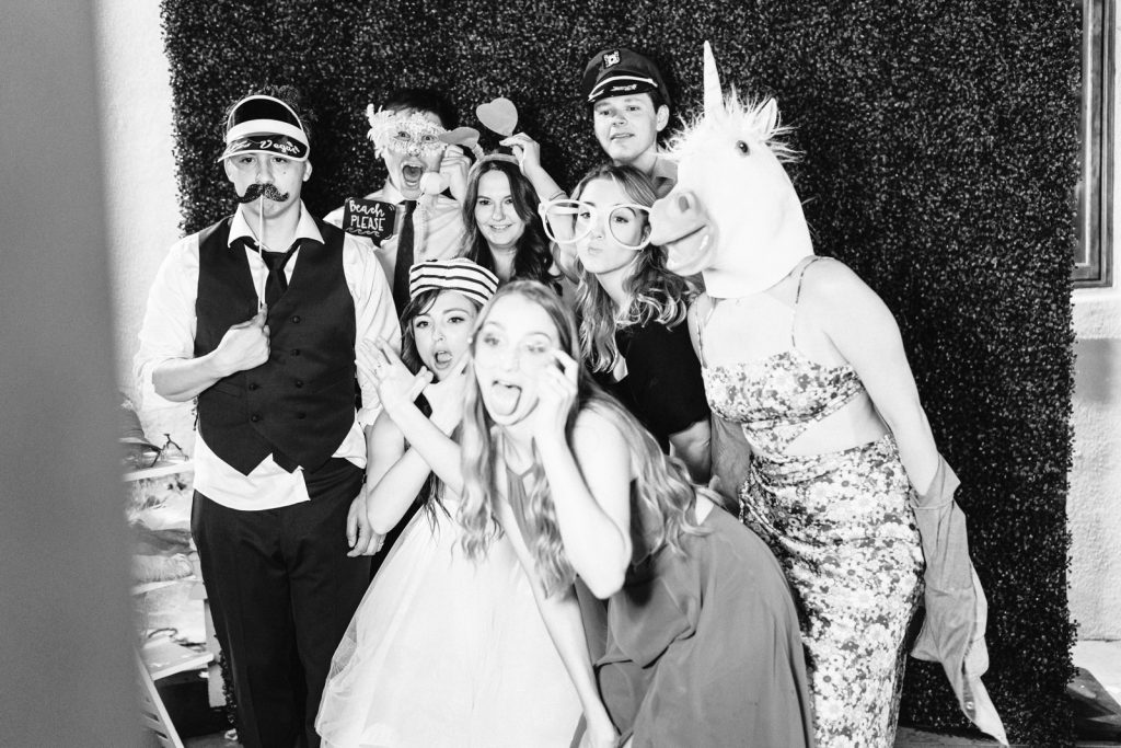 photo booth at villa de amore