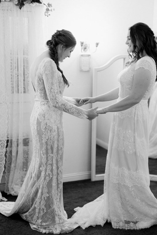 first look with the brides