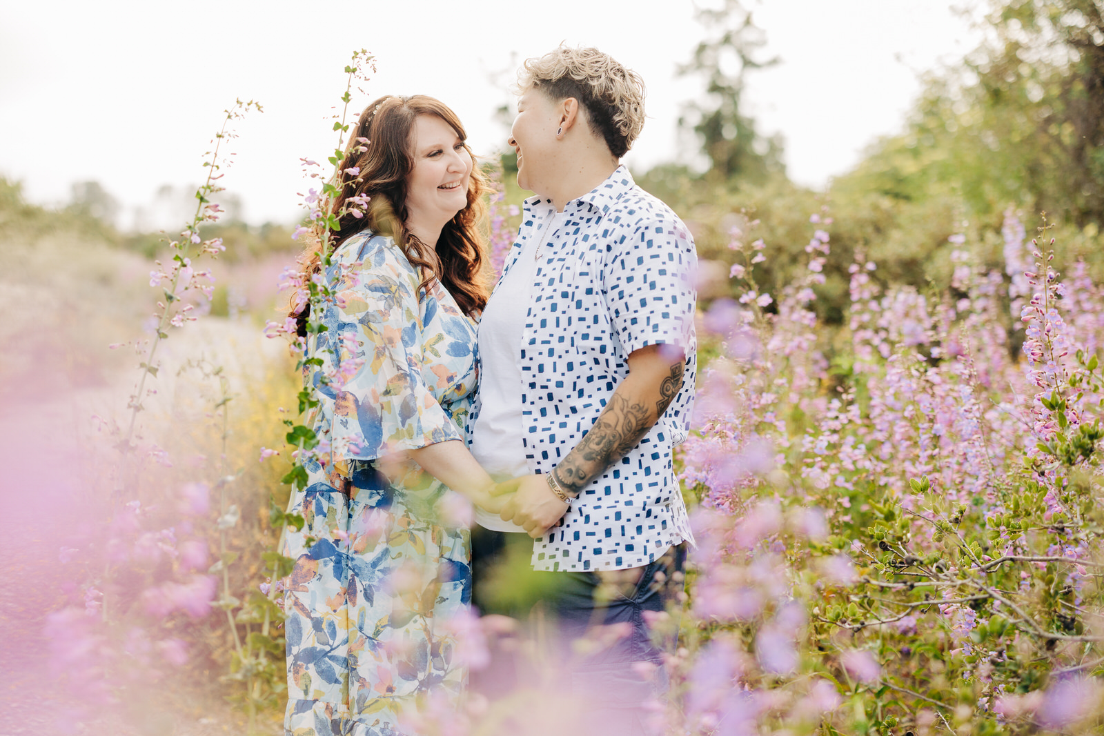 california botanic garden spring engagement