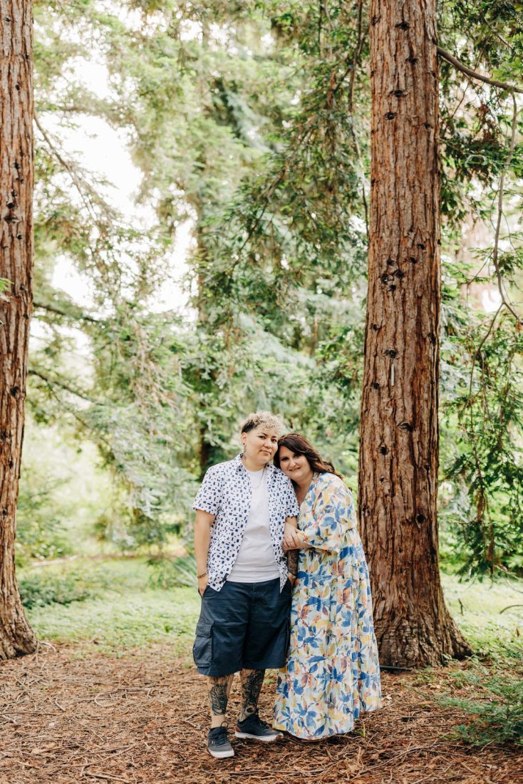 california botanic garden spring engagement