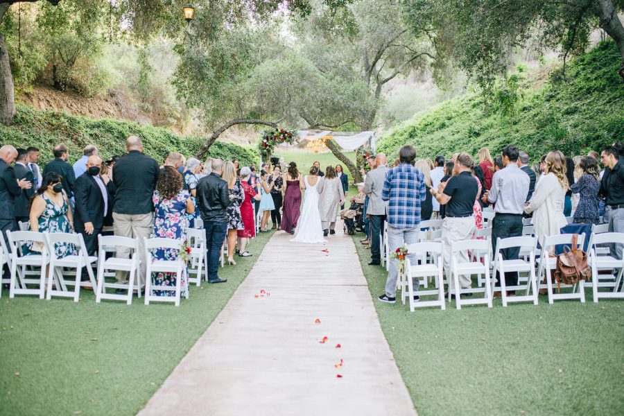 wedding ceremony at los willows