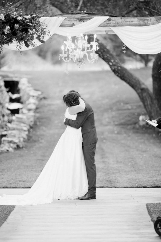 husband and wife at wedding