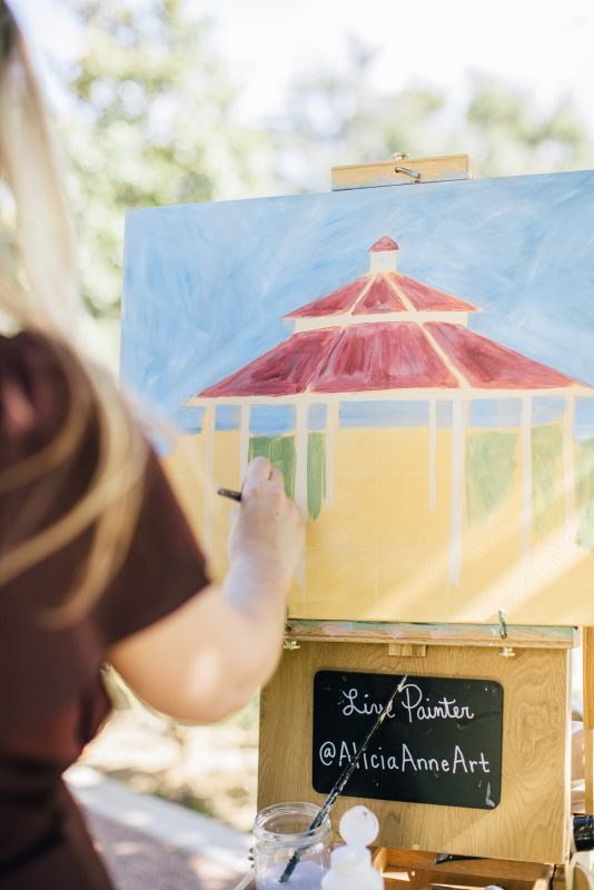 Live wedding painting