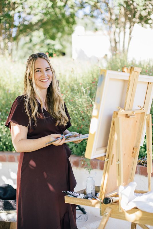 live wedding painter