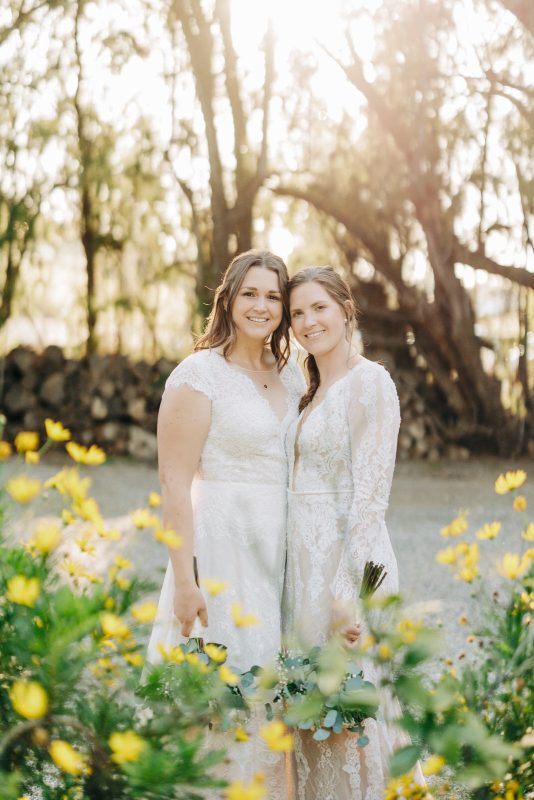 brides at hearts home wedding