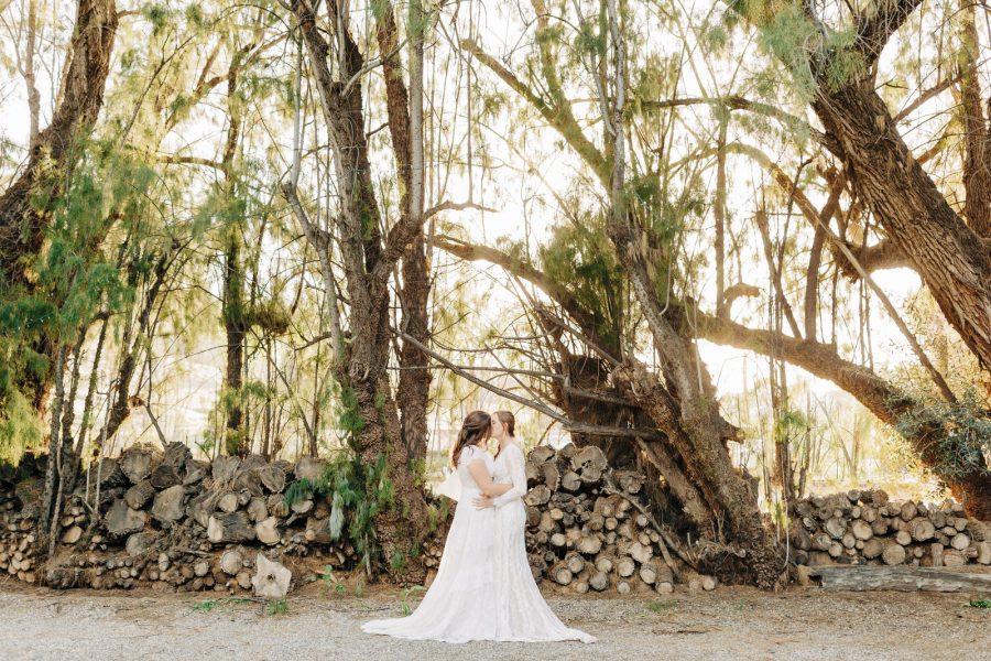 brides at hearts home farm wedding