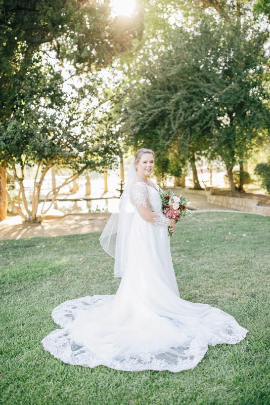 bride at cherry valley wedding
