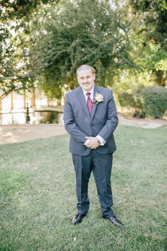 groom at cherry valley wedding 