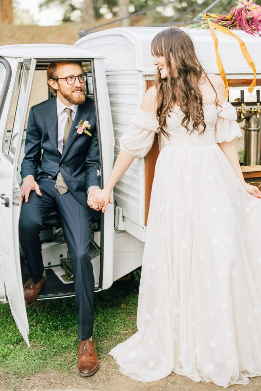 vintage bar at wedding