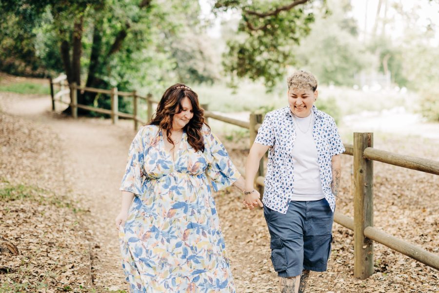 california botanic garden spring engagement