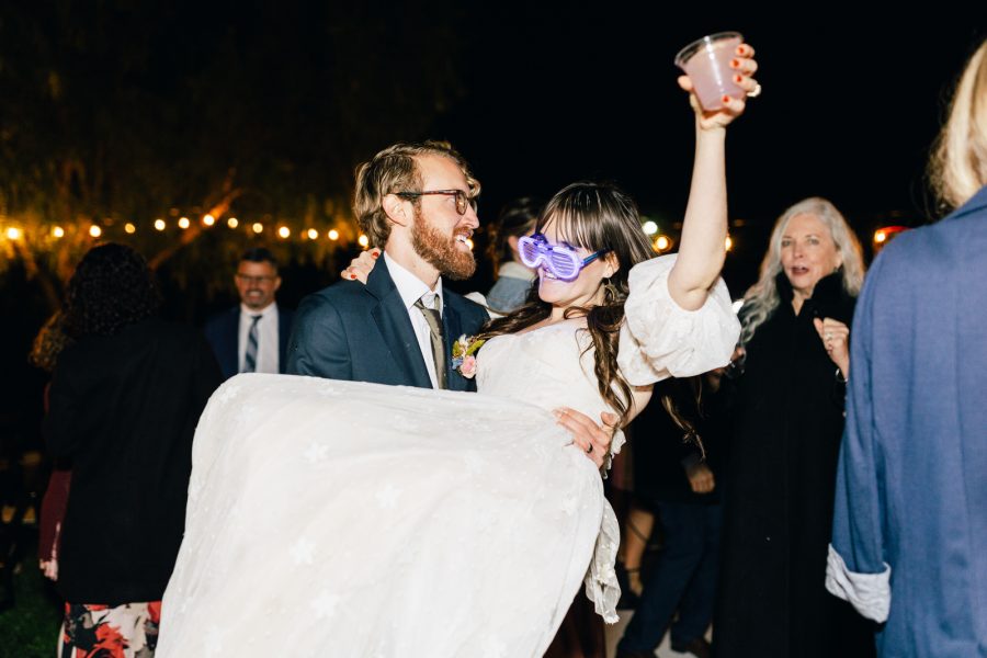 bridge and groom dancing at wedding