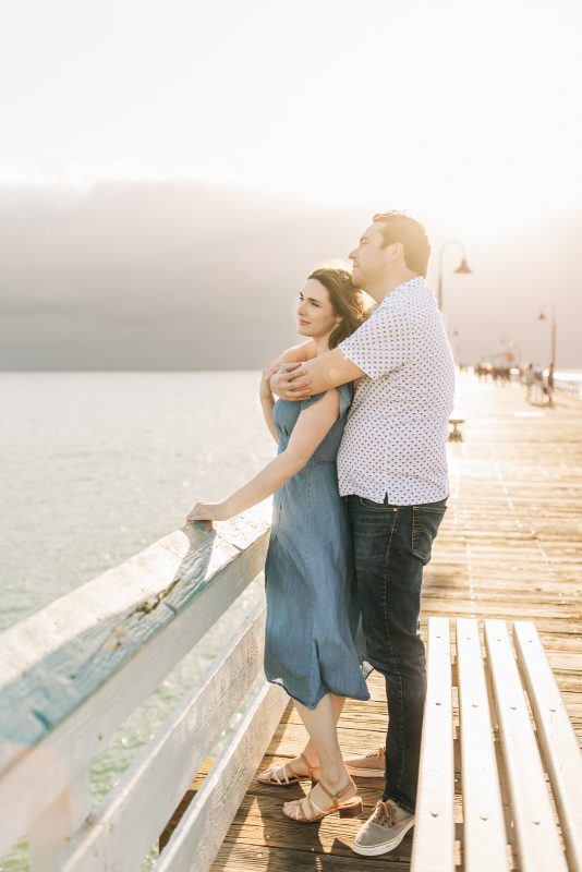 San Clemente Pier Winter Engagement 