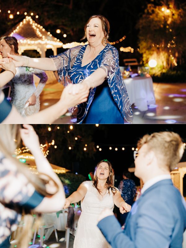 Wedding reception dancing