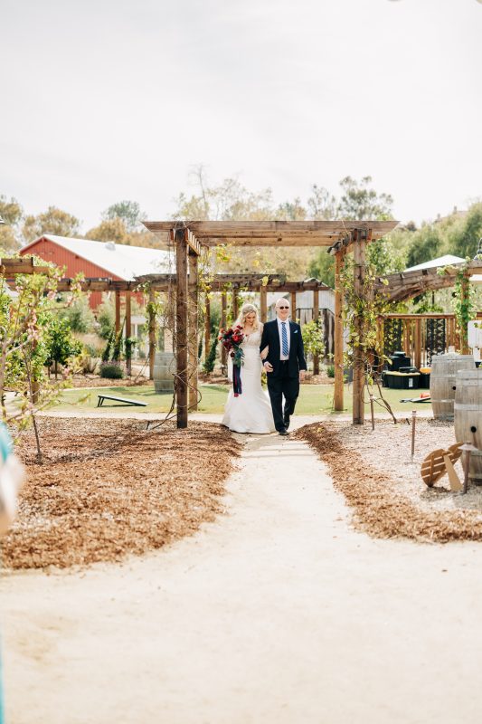 Wedding ceremony at Gold Coast Farms